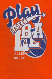 Boys Orange Regular Fit Printed Crew Neck T-shirt - Image 4